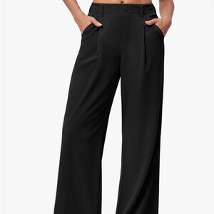 Elegant Black Wide-Leg Women's Pants 28” length